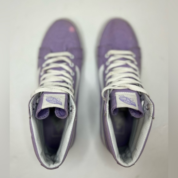 VANS Off The Wall High Top Skate Shoes Mens 7.5 Womens 9 Purple EUC - Picture 5 of 8